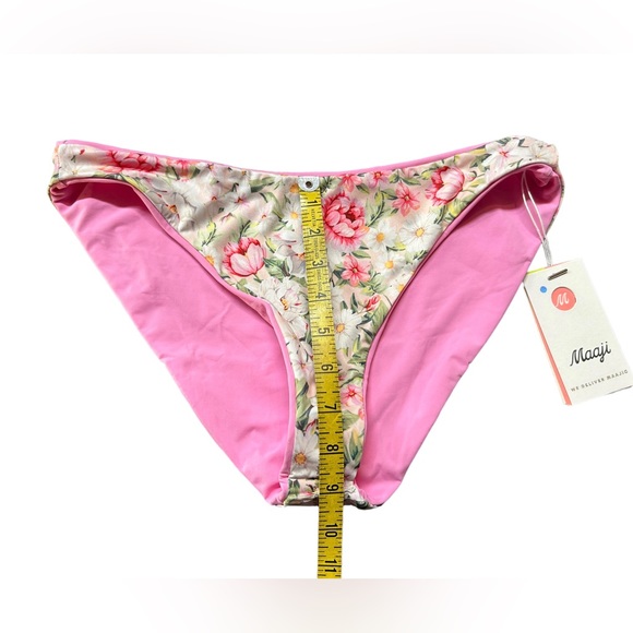 MAAJI women’s eco friendly reversible pink & floral bikini bottoms size XL NWT - Picture 4 of 7
